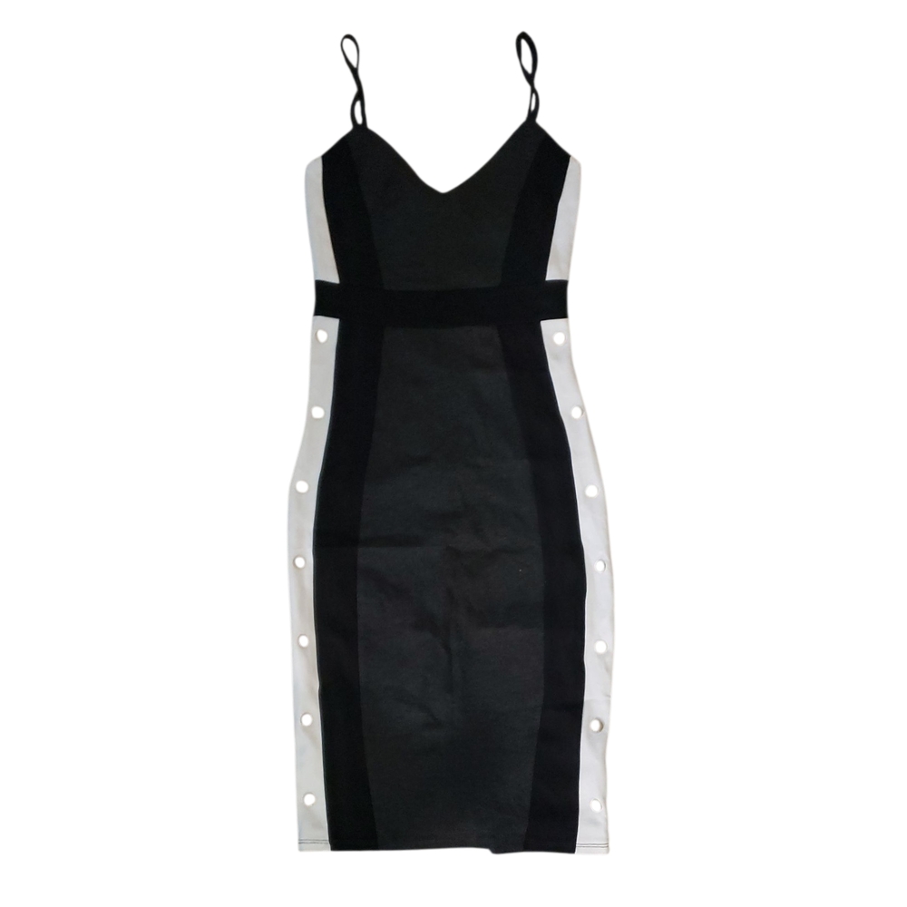 Elegant Black and White Dress